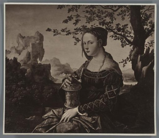 Photographic reproduction of the painting Mary Magdalene by Jan van Scorel