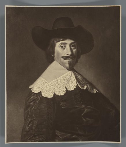 Photographic reproduction of a painted portrait of Frederik Dircksz Alewijn by Dirck van Santvoort