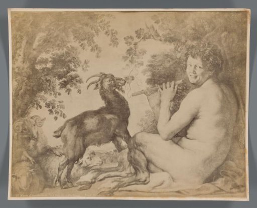 Photographic Reproduction of the Painting A Satyr by Jacques Jordaens
