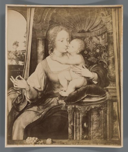 Photographic reproduction of the painting Mary with Child by Quinten Massijs