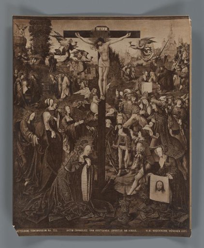 Reproduction of the painting The Crucifixion by Jacob Cornelisz van Oostsanen
