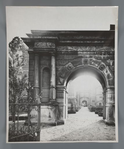 View of the Herepoort from Groningen in the Garden of the Rijksmuseum