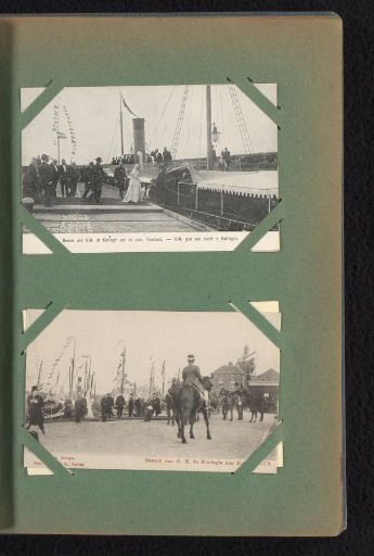 Two postcards of the visit of Queen Wilhelmina and Prince Hendrik to Friesland