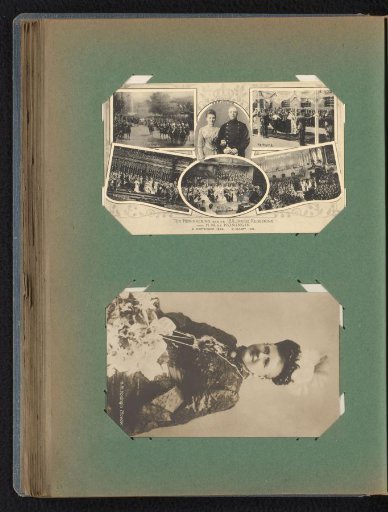 Two postcards on the occasion of the twelfth-and-a-half-year reign jubilee of Queen Wilhelmina and a portrait of Queen Mother Emma