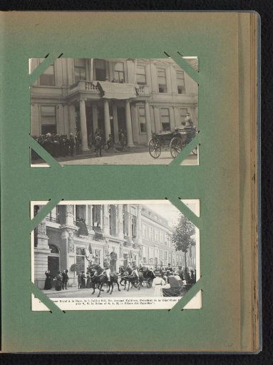 Two postcards of the visit of the French President Fallières in The Hague