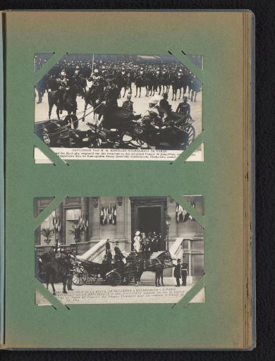 Two postcards of Queen Wilhelmina's visit to Paris