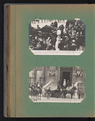 Two postcards of Queen Wilhelmina's visit to Paris