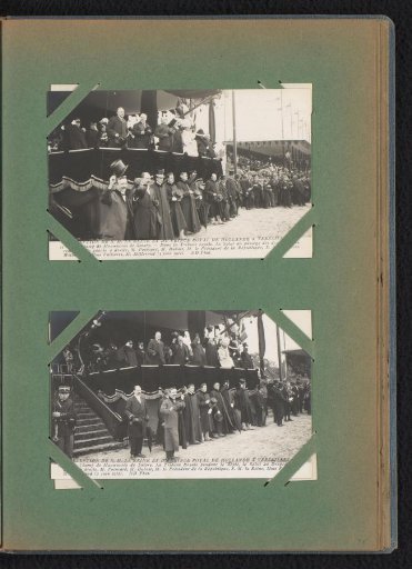 Two postcards of the visit of Queen Wilhelmina and Prince Hendrik to Versailles