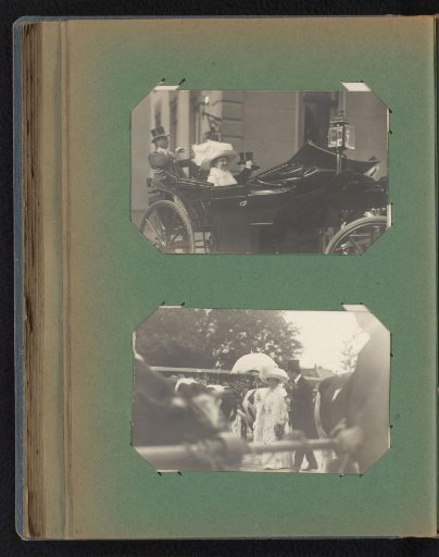 Two postcards of a visit by Queen Wilhelmina