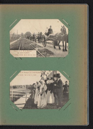 Two postcards of a visit by Queen Wilhelmina to Leeuwarden