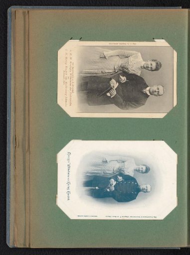 Two postcards with a portrait of Queen Wilhelmina and Prince Hendrik