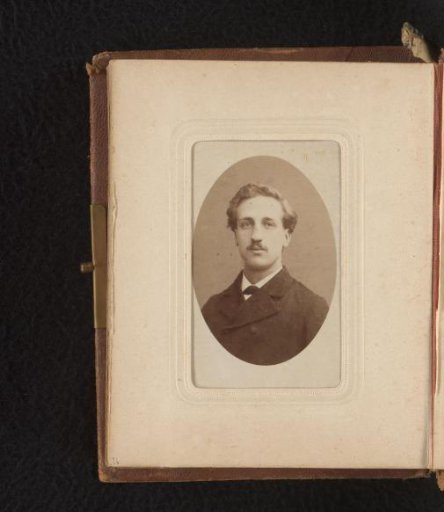 Portrait of a young man with a mustache