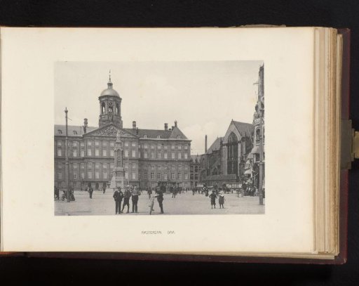 View of the Royal Palace Amsterdam and the New Church at Amsterdam