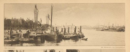 View of the Maas and the Willemsspoorbrug in Rotterdam