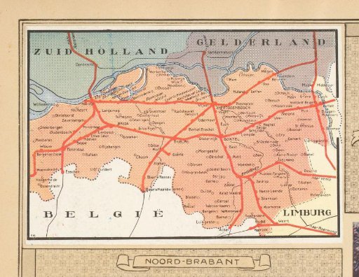 Railway map of North Brabant