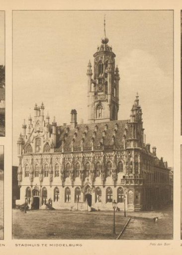 View of the town hall of Middelburg, Zeeland