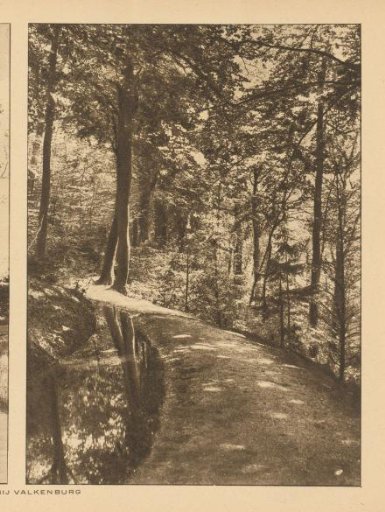 View of a path along the Geul near Valkenburg, Limburg