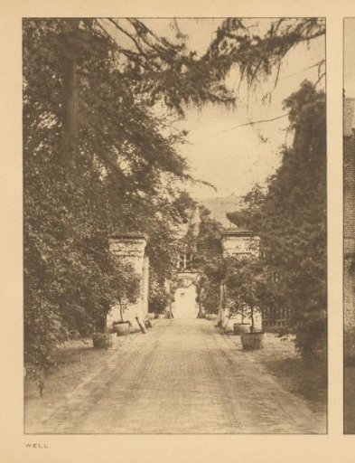 View of the gate of Castle Well in Well, Limburg