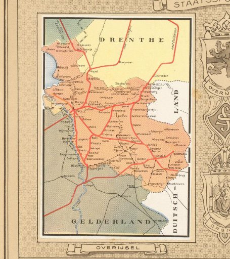 Railway map of Overijssel