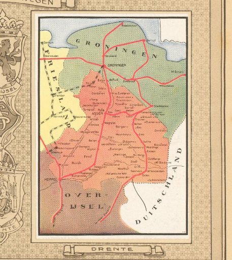 Railway map of Drenthe