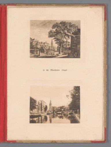 Two Views of the Munttoren in Amsterdam, One of Which Is a Reproduction of a Print by Paulus van Liender After Jan de Beijer