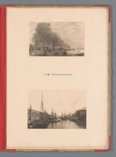 Two Views of the Kattenburgerplein in Amsterdam, one of which is a reproduction of a print depicting the flood of 1775 by Noach van der Meer II
