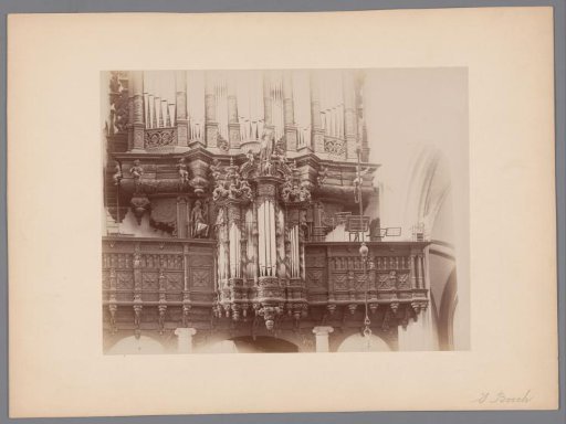 Detail of the organ in St. John's Cathedral in 's-Hertogenbosch