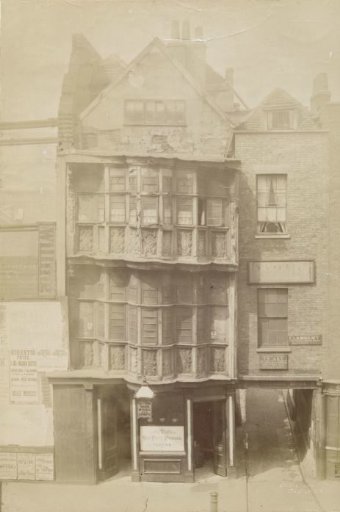 Front facade of a house [in Holborn, London?]