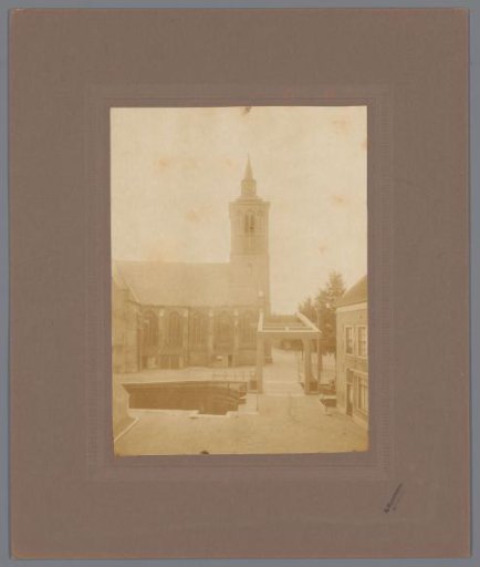 View of the tower and nave of the Dutch Reformed Church in De Rijp, North Holland