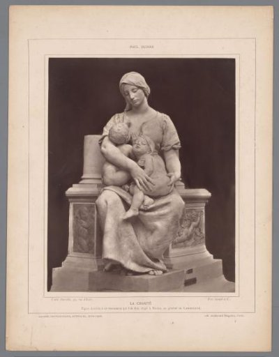 Sculpture La Charité by Paul Dubois, French sculptor, 1829-1905