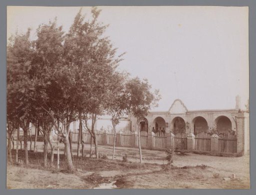 Landscape and building [mosque?], "La route de Rescht", Iran