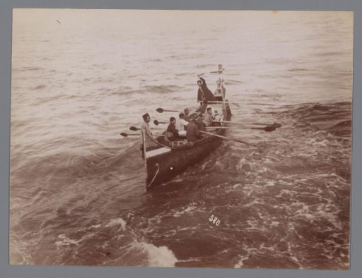 Rowing boat at sea, Iran