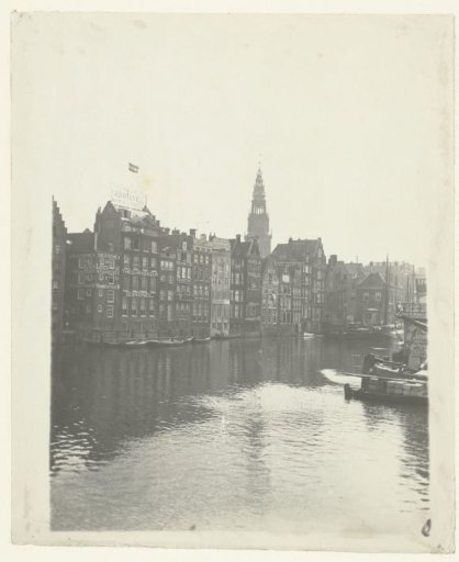 View of the East Side of Damrak in Amsterdam