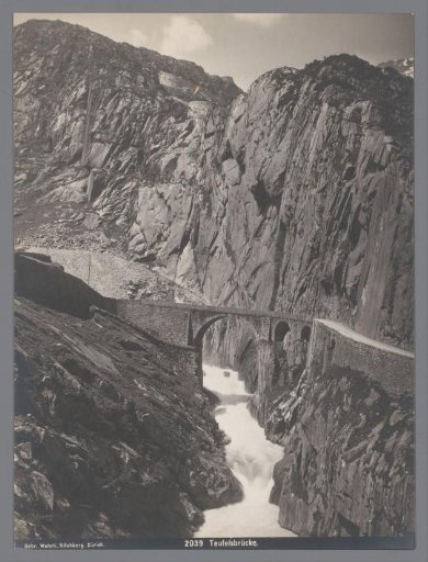 Devil's Bridge over the Schöllenen Gorge, near the Gotthard Pass, Switzerland