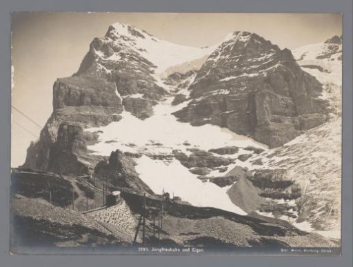 Train / railway Jungfraubahn and the Eiger mountain, Bernese Alps, Switzerland