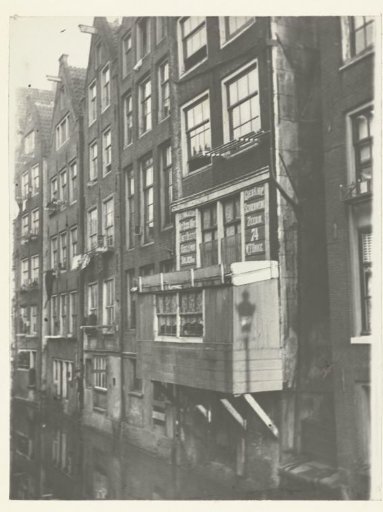 View of the Water of the Oudezijds Achterburgwal and the Back of the Zeedijk in Amsterdam