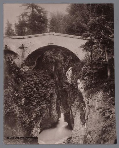 Bridge "Pont Otta" near Pontresina, canton Graubünden, Switzerland