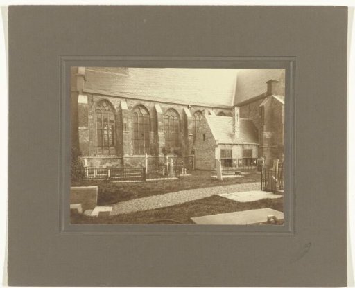 View of the Church in De Rijp, North Holland. With Cemetery.