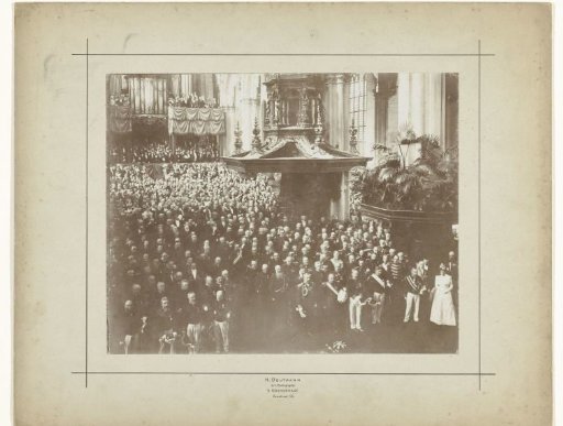 Inauguration of Queen Wilhelmina in the New Church in Amsterdam
