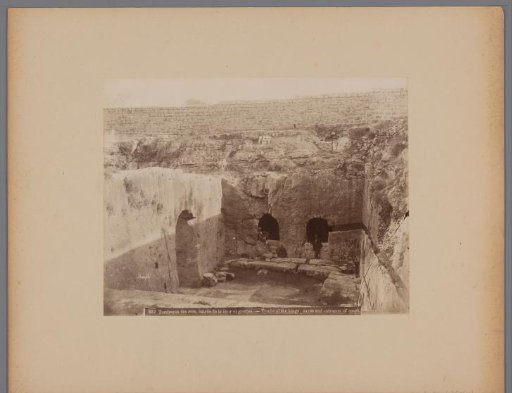 Tombs of the Kings, Entrance of the Court and Grottoes, Jerusalem, Palestine