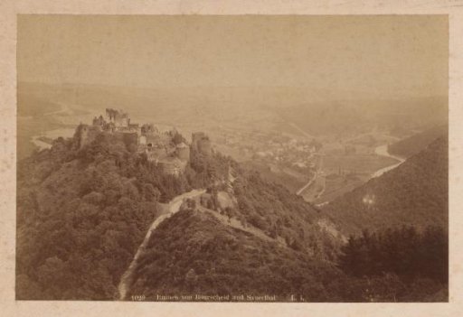 Ruins of Bourscheid and Sauerthal, Rhineland-Palatinate, Germany.
