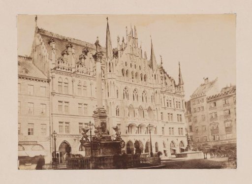 Photograph of a large building in a city, Basel [?], Switzerland [?].