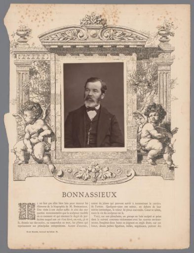 Portrait of Jean-Marie Bonnassieux (1810-1892), French sculptor.