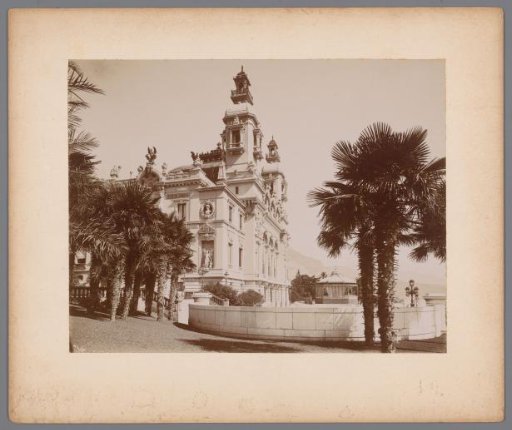 Church with palm trees in front