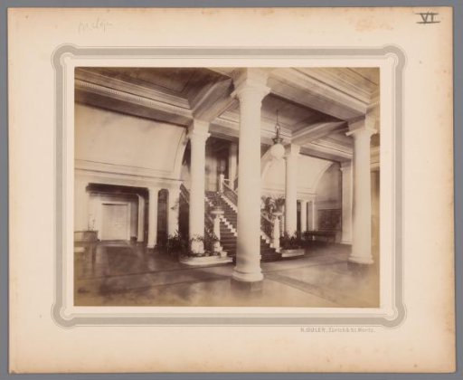 Interior (hall and staircase) building "Malojer" [?], hotel [?]