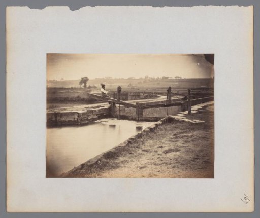 View of a lock in an open landscape