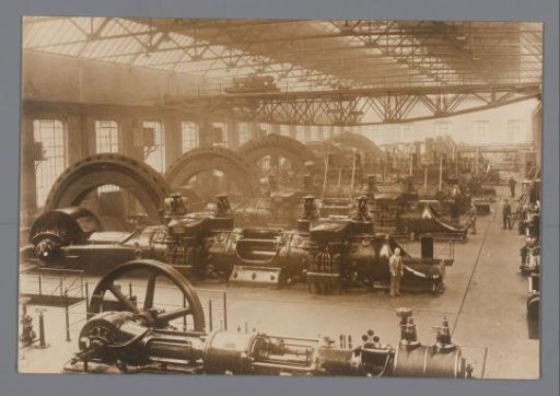 Factory hall with machines and equipment, Germany