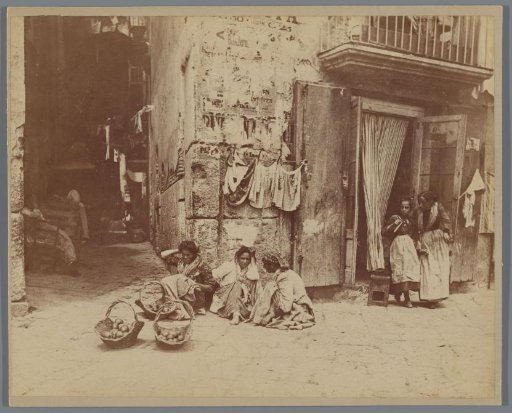 Fruit sellers on the street, possibly in North Africa
