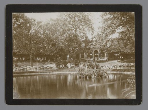 View of a park with a pond, presumably in Leeuwarden