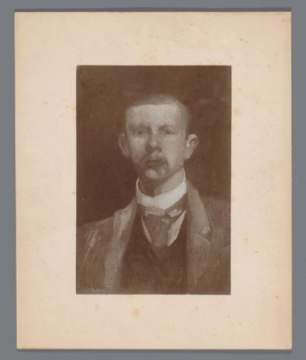 Photographic reproduction of a painted self-portrait after George Hendrik Breitner